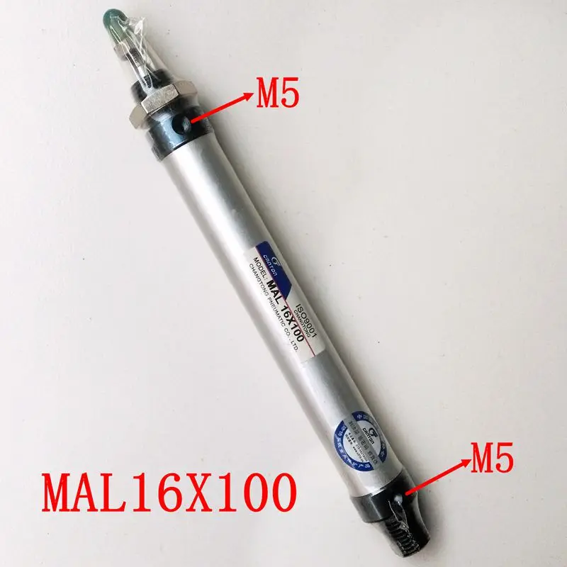 Одностержневой цилиндр MAL16X100 отверстие 16 мм ход хода 100 пневматический из