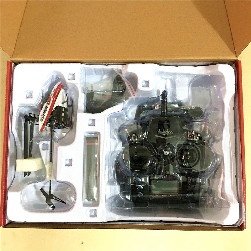 (С 2 батареями) оригинальный Walkera Super CP с передатчиком DEVO 7E 6CH Flybarless 3D RC вертолет
