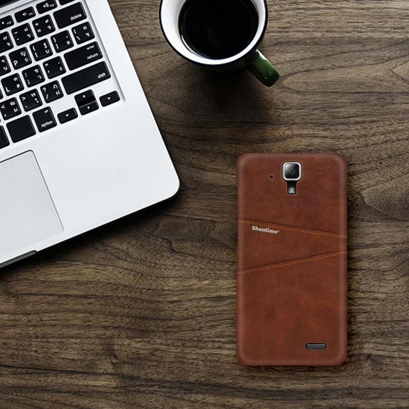 Роскошный винтажный кожаный чехол для телефона lenovo A536 слот карт PU