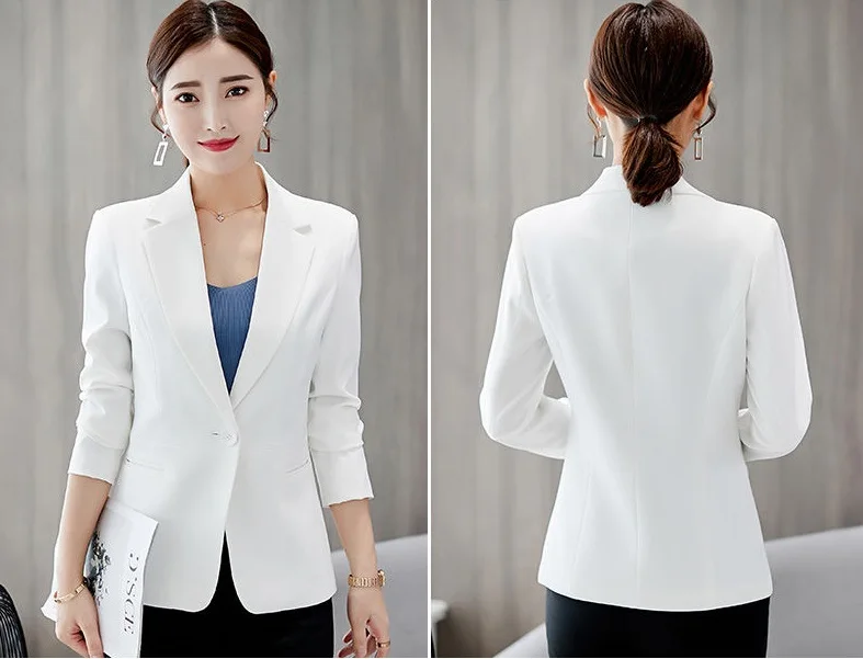 Женские блейзеры с длинным рукавом женский костюм куртка Женский блейзер