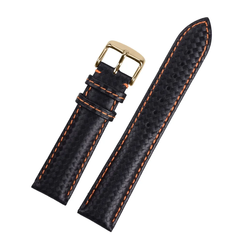 Ремешок для часов из углеродного волокна разных цветов 20 мм 22 мм|leather watchband|genuine