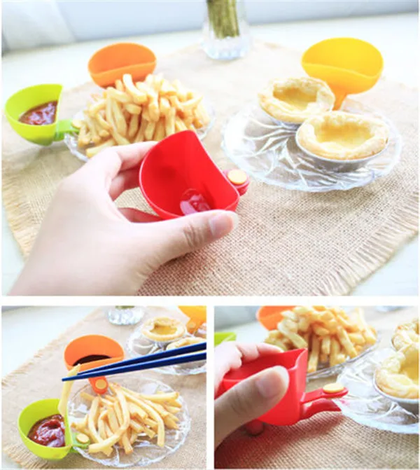 4Psc / комплект Dip клипы кухня чаша инструментов маленькие блюда специи клип для