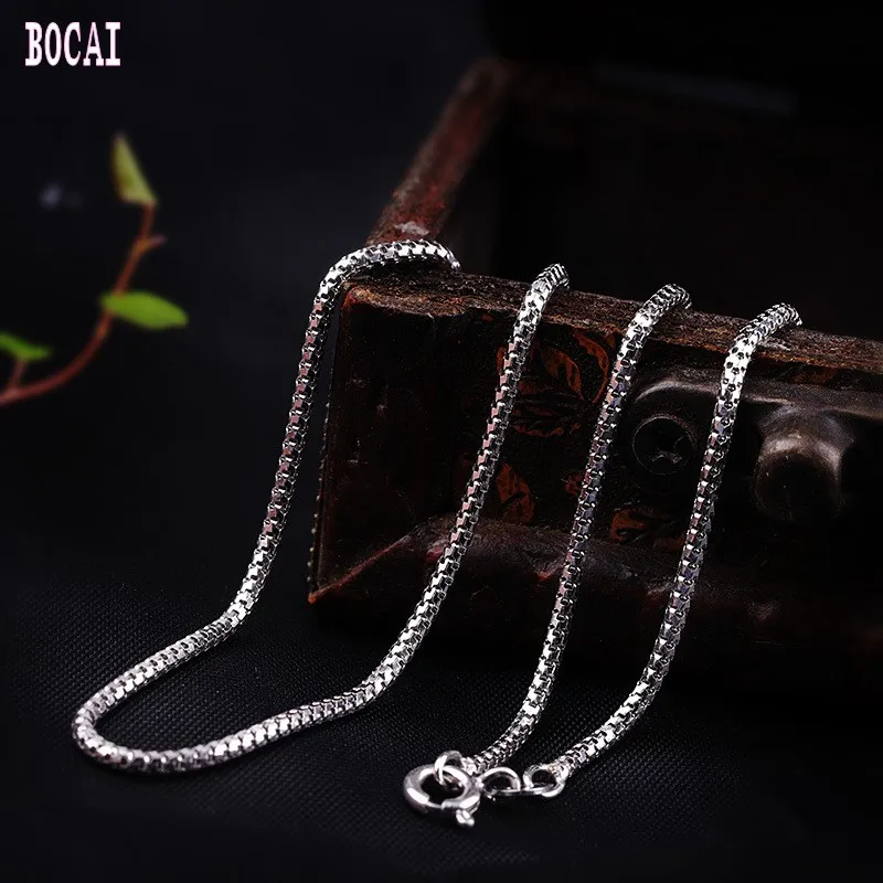Новинка ожерелье BOCAI из стерлингового серебра S925 женское с цепочкой 1 6 мм модное