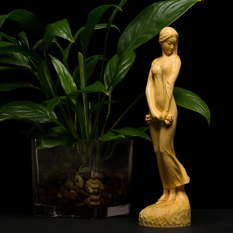 Высококачественная Статуэтка из искусственной древесины самшита ручная работа