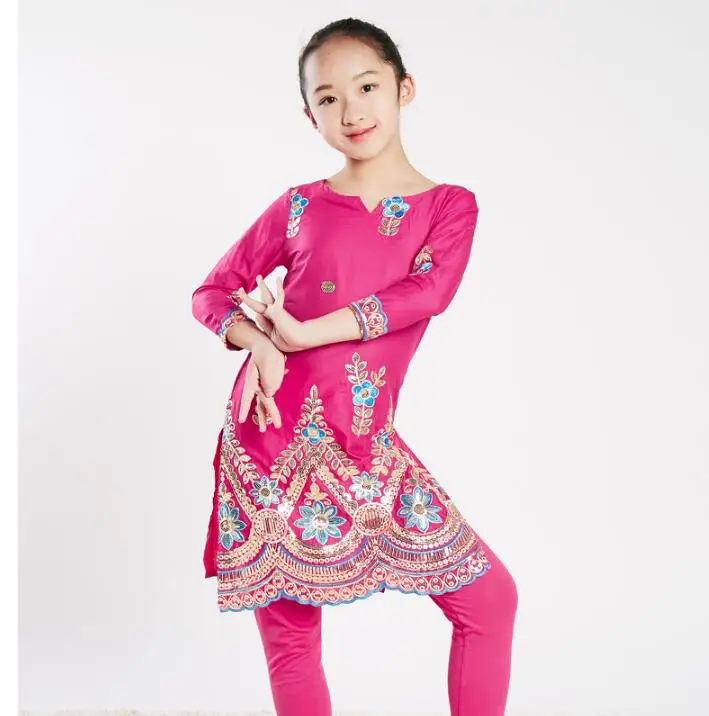 Детский хлопковый костюм Sarees классический для девочек в этническом стиле|Одежда