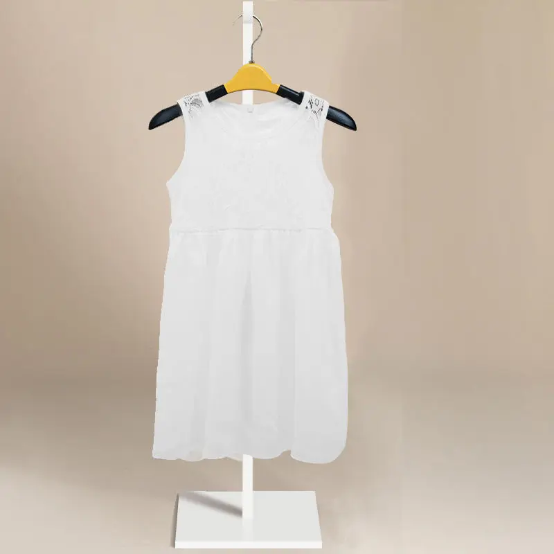 Летнее платье для маленьких девочек белые милые кружевные платья без рукавов с