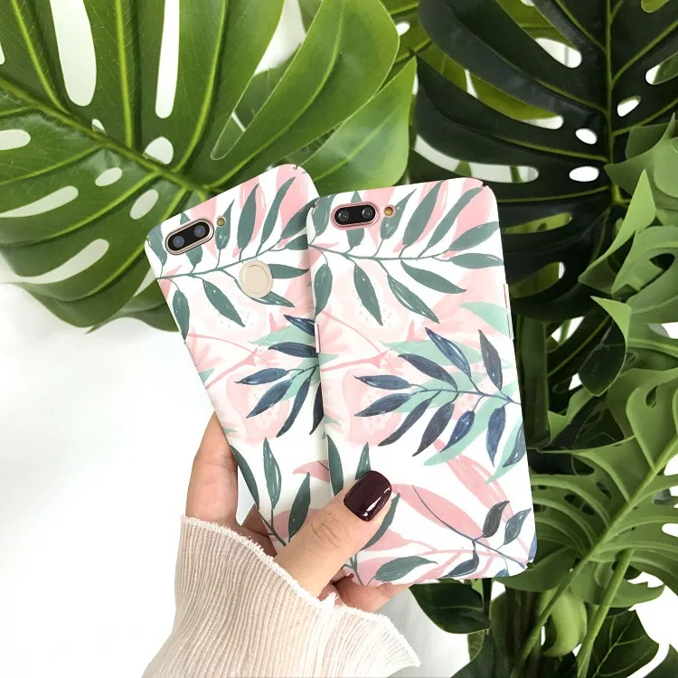 Phone Cases For Oppo A37 Artistic Freshness Leaf Case F5 Back Covers F1S Women Girls' Hard Full Cover |