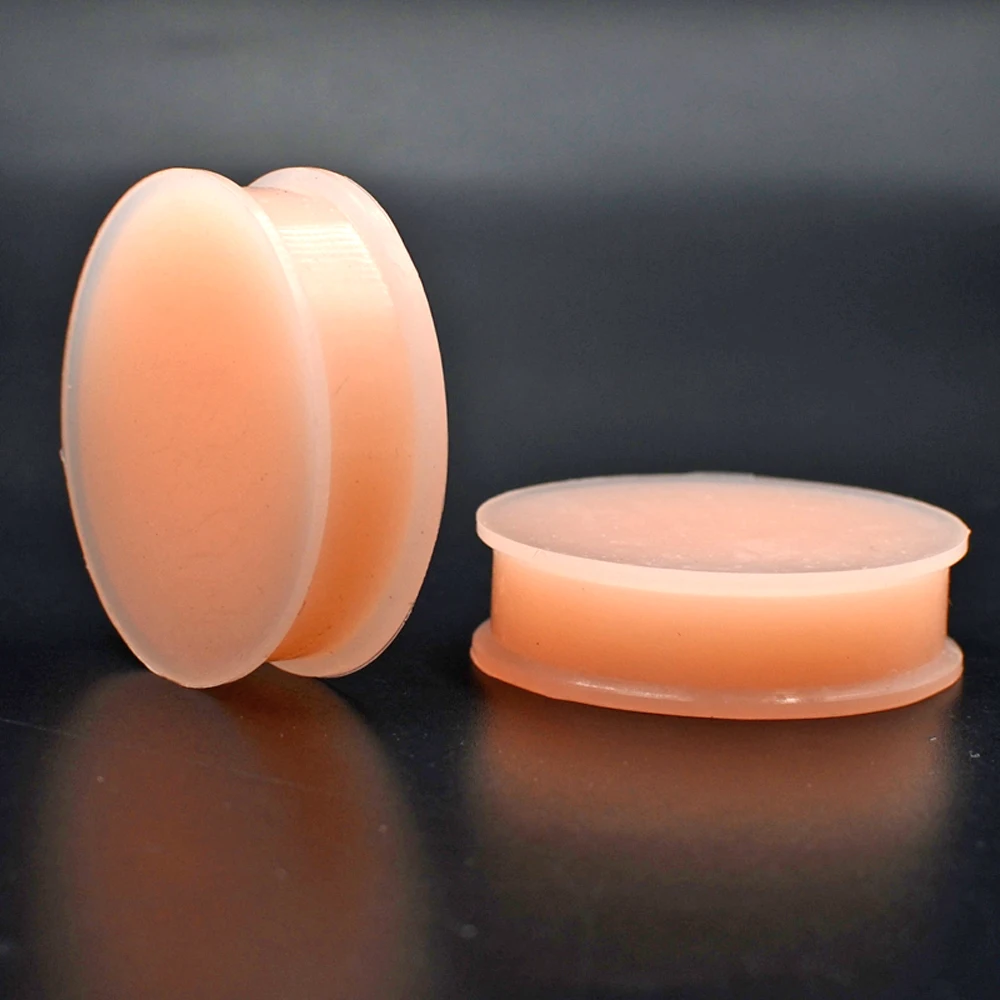 Pair Silicone Flexible Thin Double Flared Ear Plugs Flesh Tunnel Ear Gauge Expandar Stretcher 3mm-38mm Earrings Jewelry Piercing