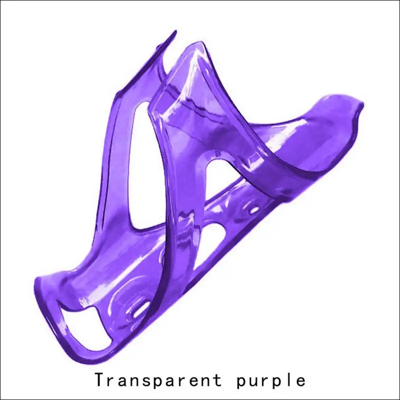 Clear Purple Противоломающая клетка для бутылок дорожный велосипед горный велосипед PC усиленный пластиковый держатель для бутылки воды кронштейн для чашки удобный и прочный - Цвет: Clear Purple