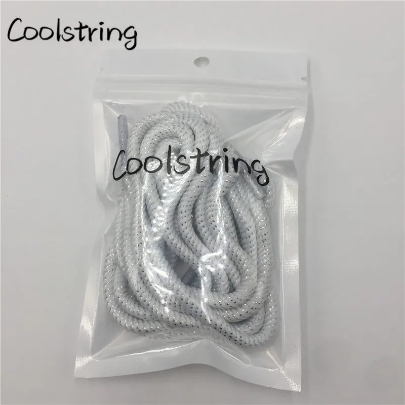 Coolstring круглые спиральные шнурки, блестящие шнурки, уникальные мигающие шнурки для обуви, металлические шнурки