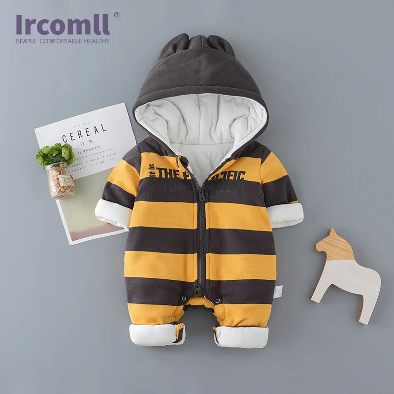 Ircomll осень зима Детский комбинезон для мальчиков новорожденных теплая одежда