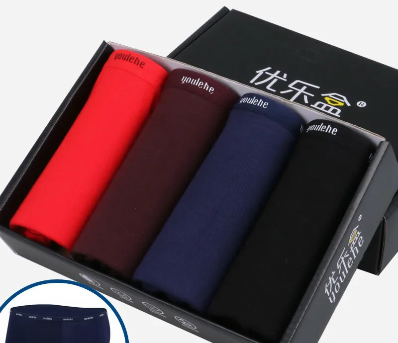 D red blue black cof Сексуально трусики трусы для мужские боксеры хлопок раз cuecas боксер и боксер шорты мужчины мужчин нижнее белье моды 4 / припой - Цвет: D red blue black cof