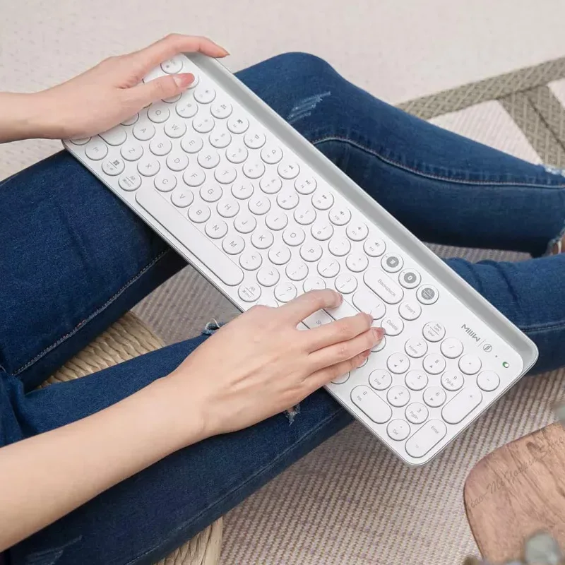 Xiaomi Youpin Miiiw Двухрежимная клавиатура 104 ключ Bluetooth беспроводная 2 4 ГГц портативная