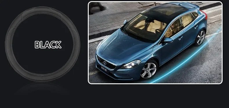 Кожаный чехол рулевого колеса автомобиля чехол для Volvo S60 XC60 XC90 S80 V70 V40 S40 V50 V60 XC70 авто аксессуары для стайлинга автомобилей
