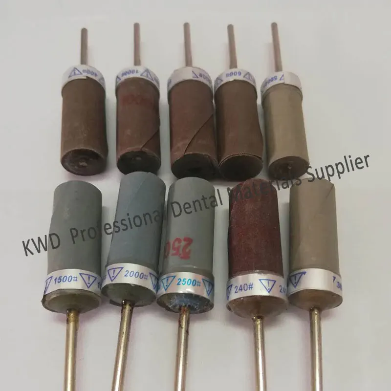 100 шт./лот Стоматологическая лабораторная абразивная наждачная бумага с оправкой