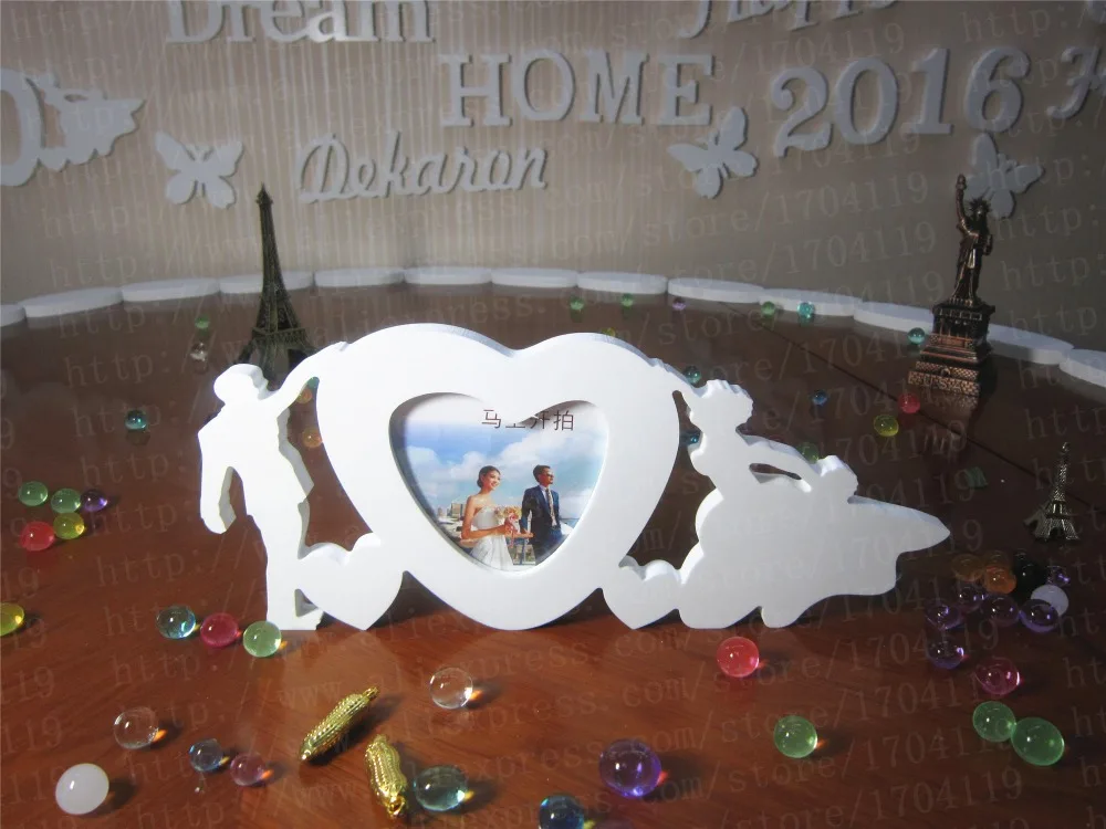 3D фоторамка искусственная древесина буквы свободно стоящие в форме сердца