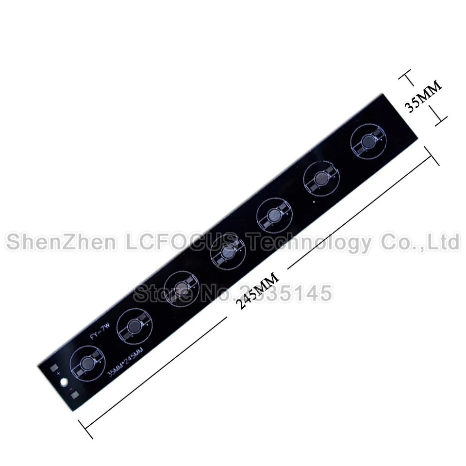 Светодиодная алюминиевая Базовая пластина PCB 7 Вт 21 245x35x1 2 мм pcb для 1 3 5 световые