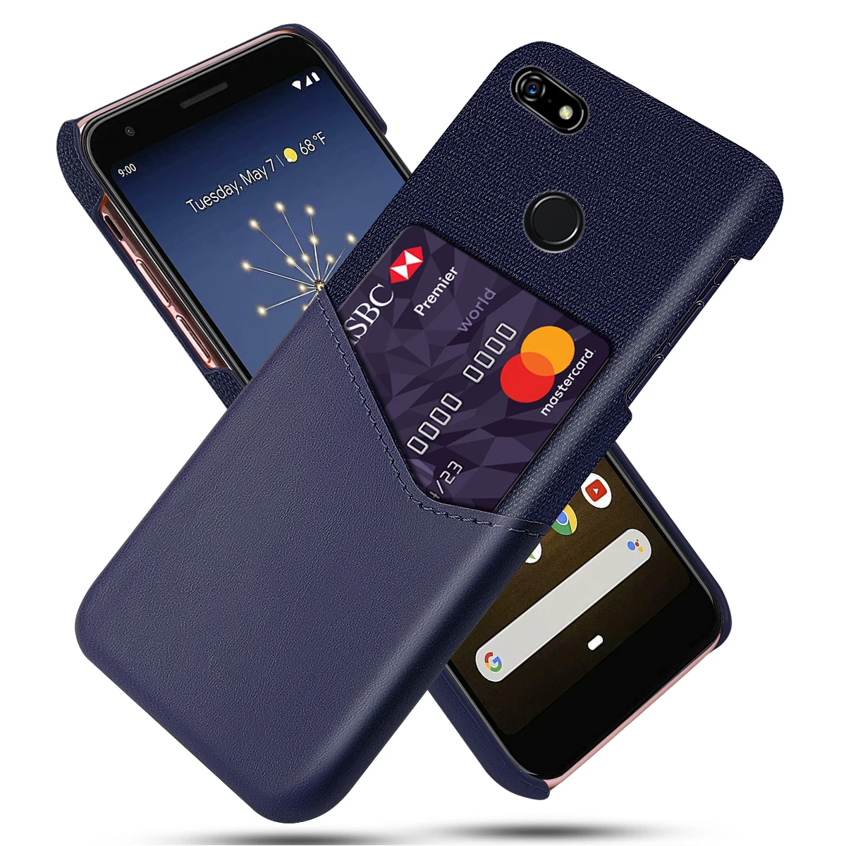 for Google Pixel 3A 4 XL Case Leather and Soft Fabric Cloth Splicing Shockproof Cover 2 2XL 3 Card | Мобильные телефоны и