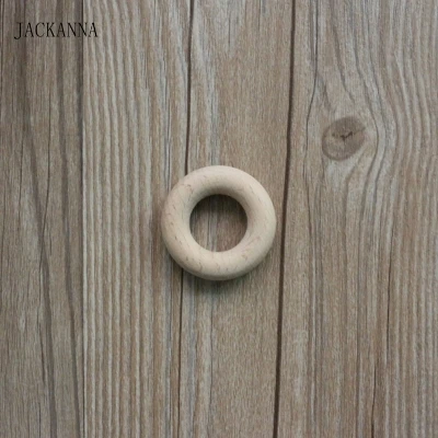 40mm 40 мм/55 мм DIY Натуральный Бук деревянное кольцо деревянный прорезыватель, гладкие круглые деревянные детские Прорезыватели для зубов Новорожденные Houten Bijtring игрушки 5 шт - Цвет: 40mm
