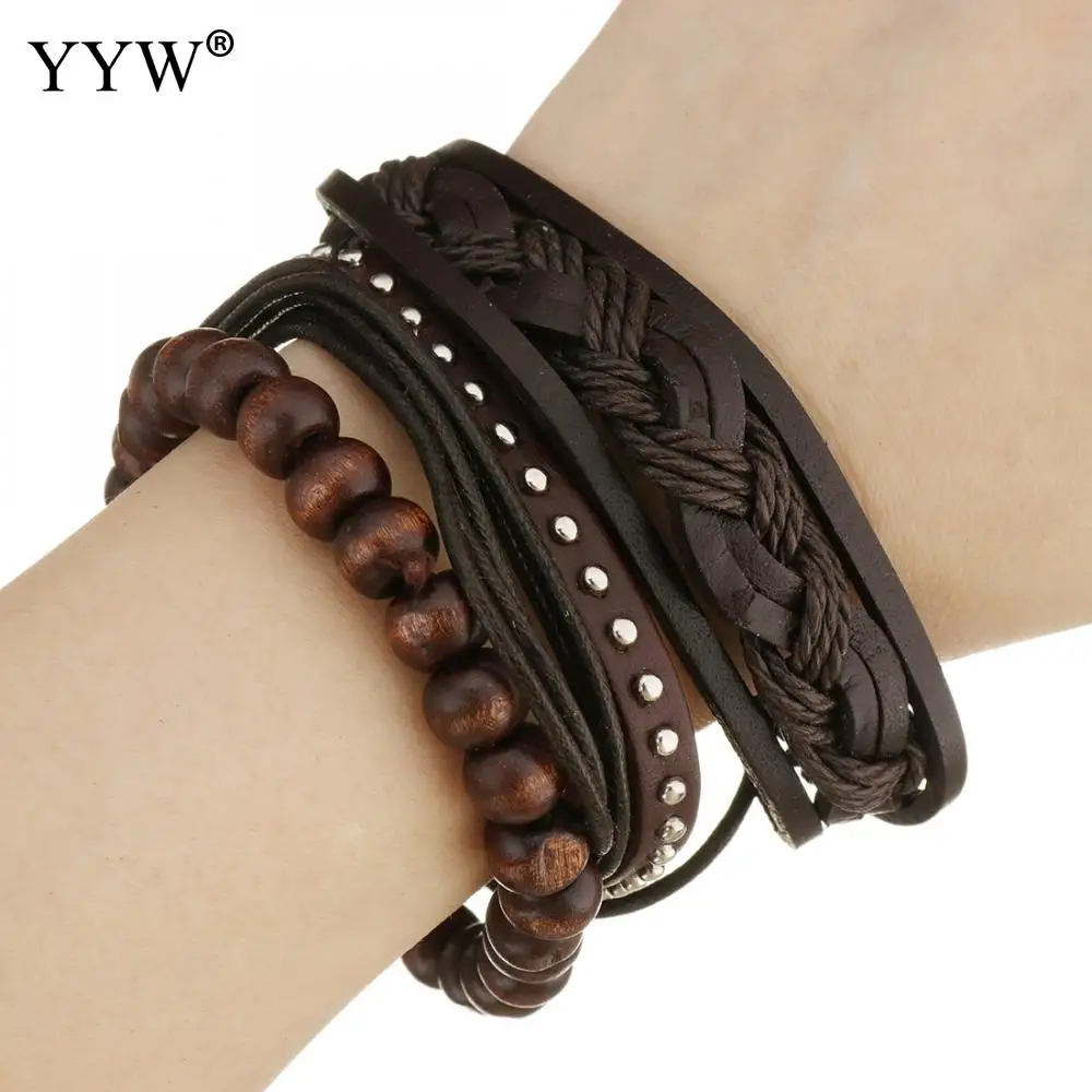 

Men Bracelet Set Design Turkish Leather Bracelet For Men Woman Multiple Layer Bracelet Fashion Wristband Party Jewelry Gift