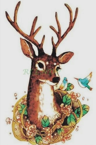 

Waterproof Temporary Tattoo Sticker lovely elk deer birds leaf flowers tatto stickers flash tatoo fake tattoos for women girls