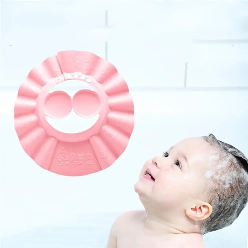 1 шт. шапочка для душа одноцветная Регулируемая мягкая купания с шампунем детей