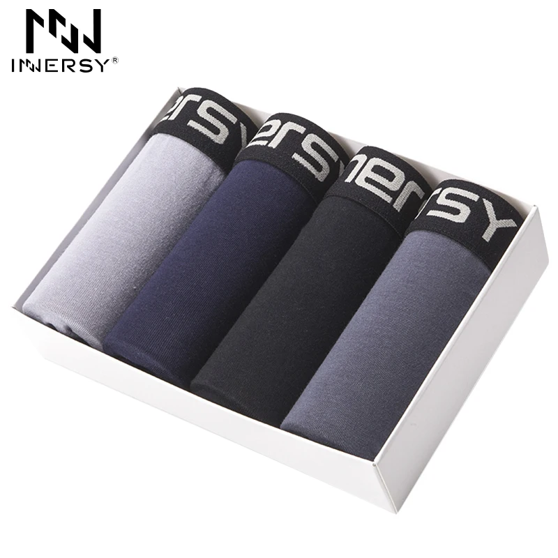 Innersy хит продаж трусы 4 шт. \ нижнее белье хлопковые мужские боксеры из модала