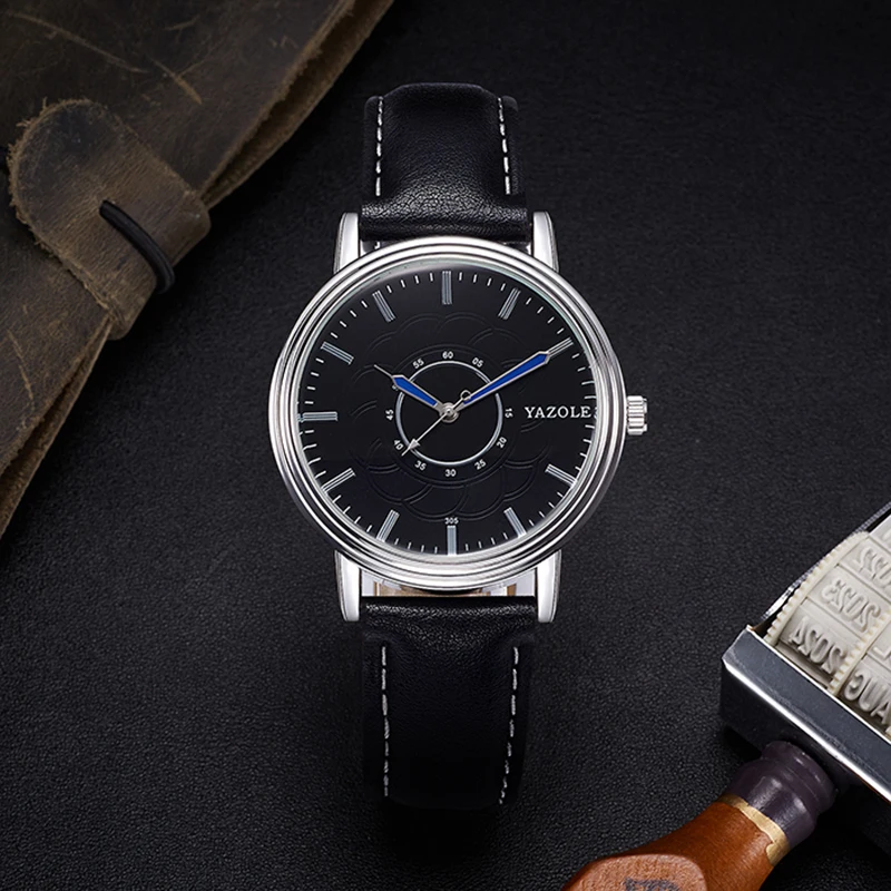 

Top Brand YAZOLE Simple Fashion Men Luxury Business Quartz Watch Leather Wrist Watch Male Clock Hodinky Relog Relogio Masculino