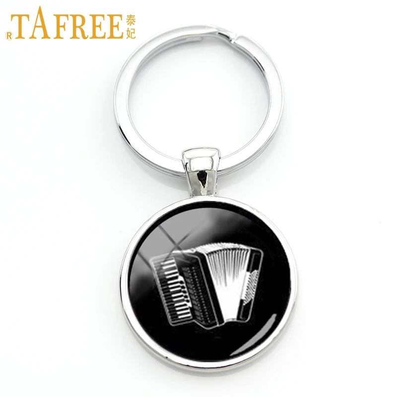 TAFREE Винтаж Шарм типа гармошка цепочка для ключей 2017 модный брелок Музыкальные