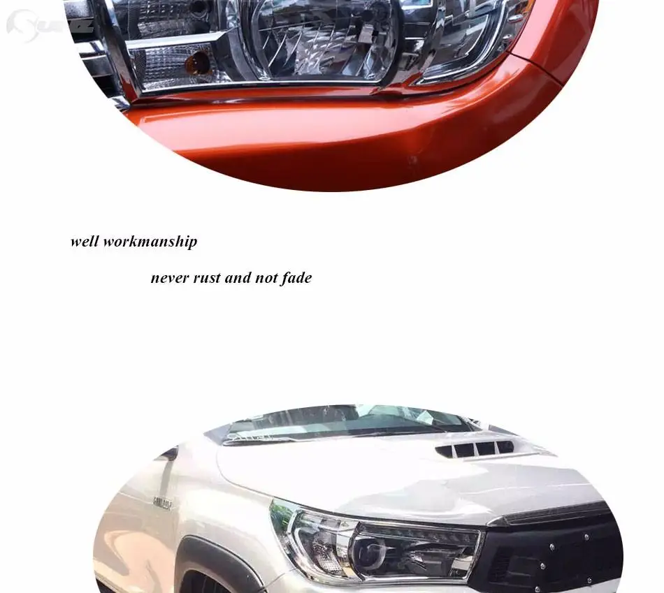Хромированные аксессуары для фар Toyota Hilux Revo Базовая версия модели