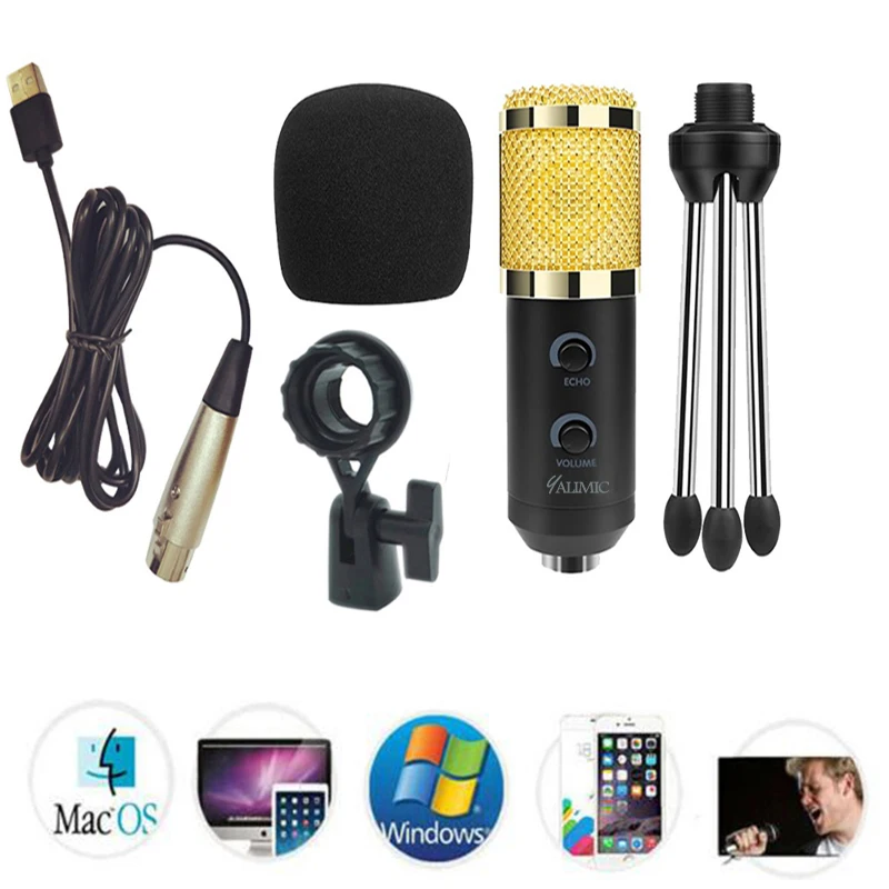 BM 900 USB микрофон для компьютера конденсаторный студийный караоке микрофон для ПК