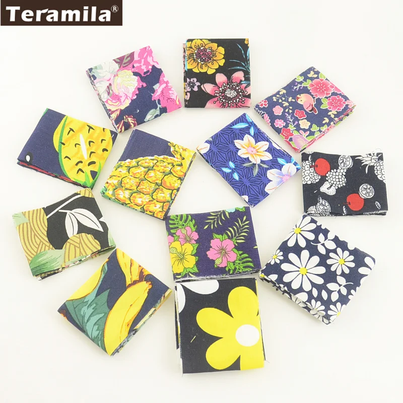 Teramila Cotton Poplin Tissue Deep Color Soft Jelly Rolls Strips Plain Fabric 12 Pcs/lot 5CMx50CM Quilting Patchwork Crafts|plain fabric|cotton
