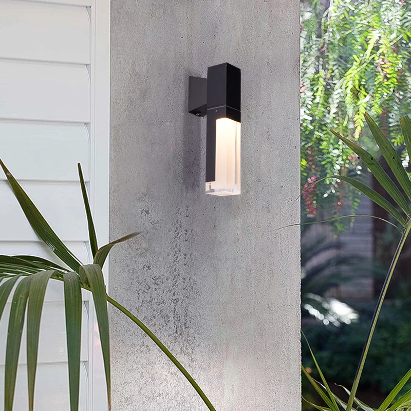 Современная черная светодиодная уличная декоративная водонепроницаемая лампа