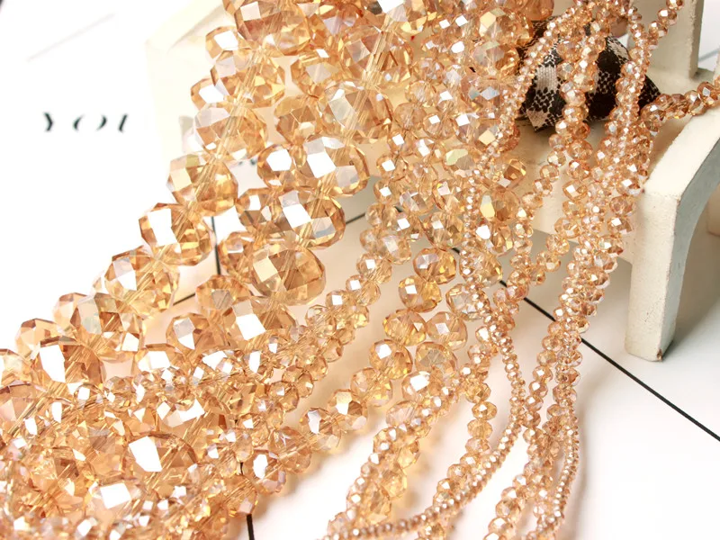 Кристальные чешские бусины STENYA 4*3 мм сине-Красная форма Рондель комплектующие