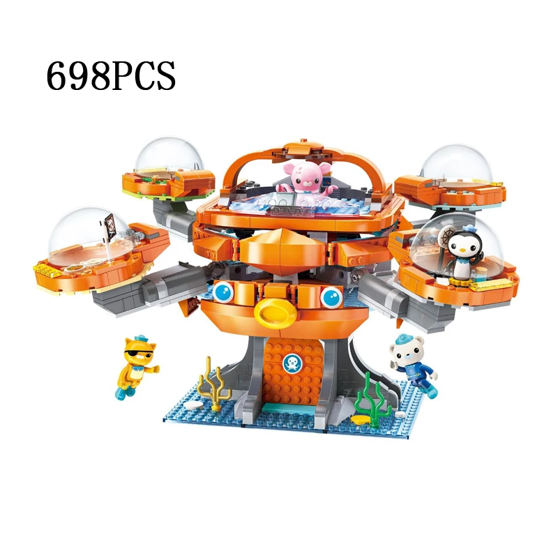 Горячей Британский мультфильм Octonaut building block ракушки Kwazii Даши профессор Inkling цифры окто-pod GUP подводной лодки Кирпичи Игрушки