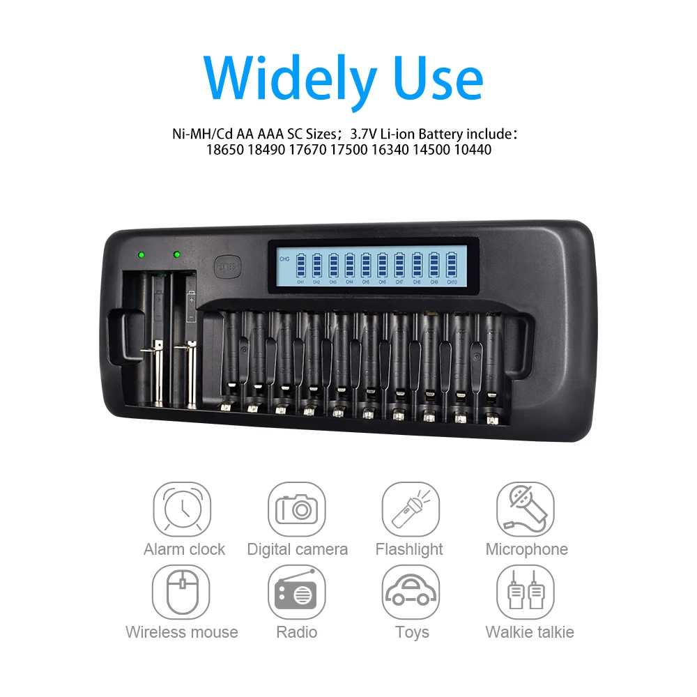 Умное зарядное устройство с ЖК-дисплеем 12 Ячеек | Электроника