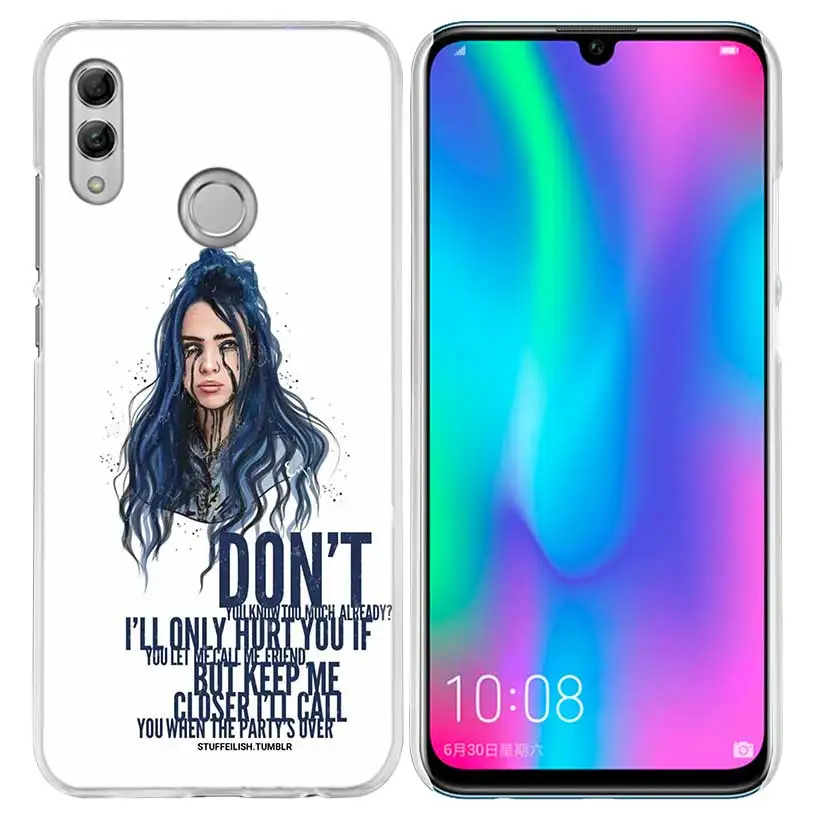 15 Чехол Billie Eilish Music Singer для Huawei Honor 8X Y9 9 10 Lite Play 8C 8S 8A Pro V20 20i 10i Y6 Y7 жесткий чехол для телефона из ПК - Цвет: 15