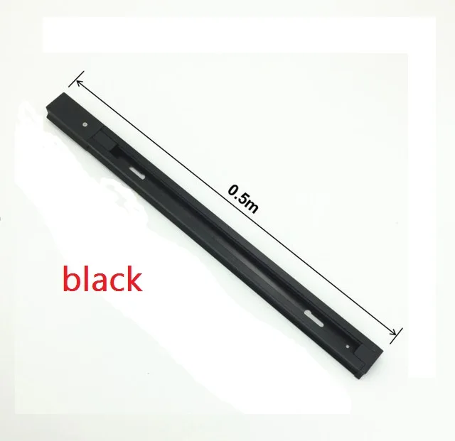 0.5m black 10 шт. 0,5 м 1 м светодиодный железнодорожных путей, трек светильник рельсовых соединителей, Универсальные рельсы, алюминиевый трек, светильник ing светильники, 2-проводной толстого алюминия - Испускаемый цвет: 0.5m black