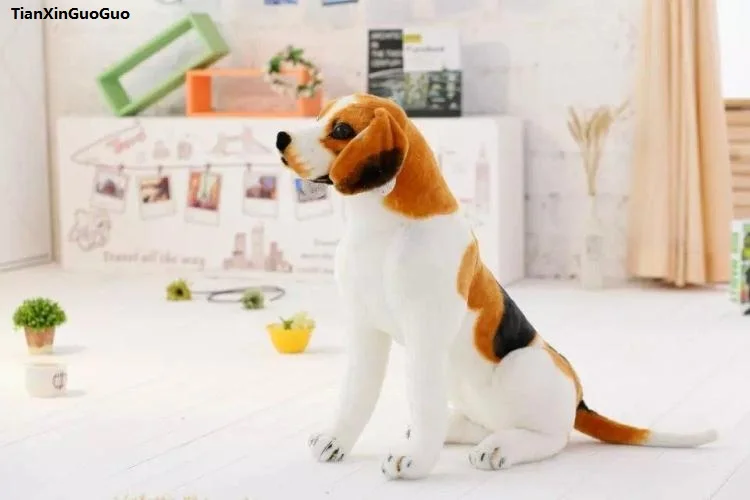 Precio Juguete De Peluche Beagle De Dibujos Animados De 45cm Grande, Cojín De Muñeco Blando Para Perro En Cuclillas, Regalo De Cumpleaños S0929