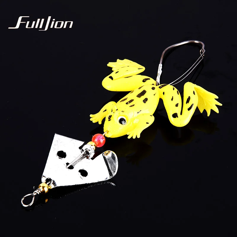 Fulljion мягкие рыболовные приманки лягушки резиновые Спиннер ложка карп приманка