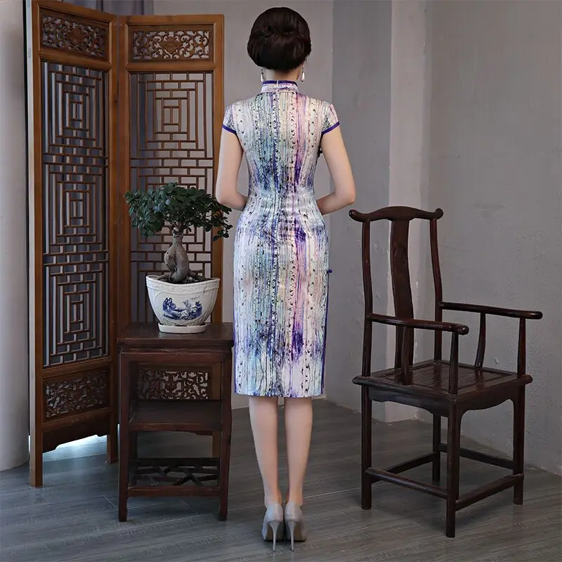 2019 женские летние короткие Cheongsam модная обувь в китайском стиле из