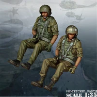 135 helicopter pilot in world war ii military scene combination resin kit soldiers gk military theme uncoated no colour