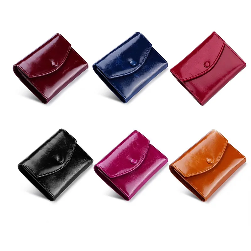 COMFORSKIN, новинка, Воловья кожа, короткий стиль, Женский кошелек, натуральная кожа, вощеная кожа, многофункциональный Женский кошелек,, брендовый кошелек