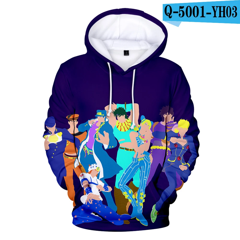 3D Aikooki японская манга JOJO 3D толстовки Для мужчин/Для женщин спортивная мода Harajuku стиль хипстер аниме JOJO невероятное приключение с капюшоном - Цвет: 3D