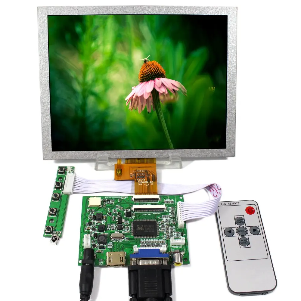

Плата ЖК-контроллера HD MI VGA 2AV VS-TY2662-V5 + 8 "EJ080NA-04C 1024x768 LCD