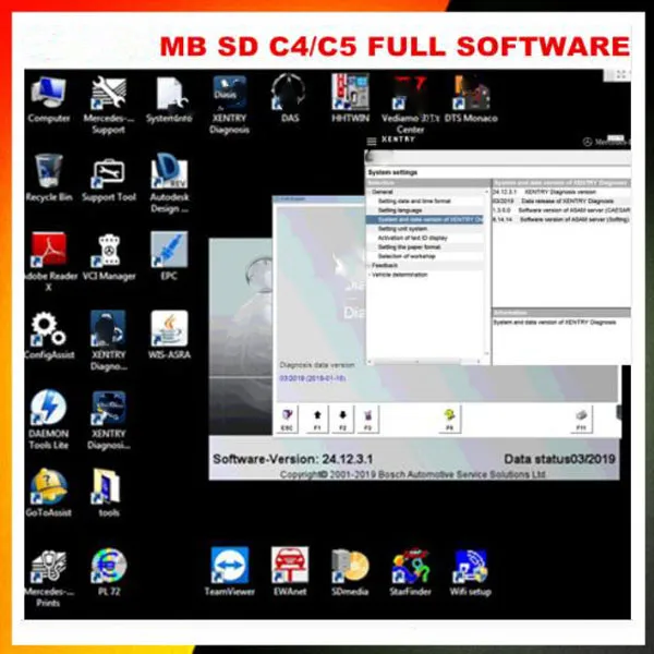 Новейшее X ENTRY программное обеспечение Vediamo/DTS Monaco8 для SD Compact 4/MB Star C4/C5 2019|ПО| |