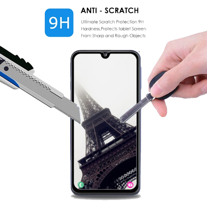 Полностью покрывающее закаленное Стекло Экран протектор для samsung Galaxy A40 с уровнем