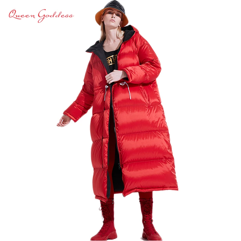 

Winter&Autumn White Duck Down Women Jacket Long Down Coat Warm&Fashion Parkas Thick Female&Causal Warm Lady Clothes