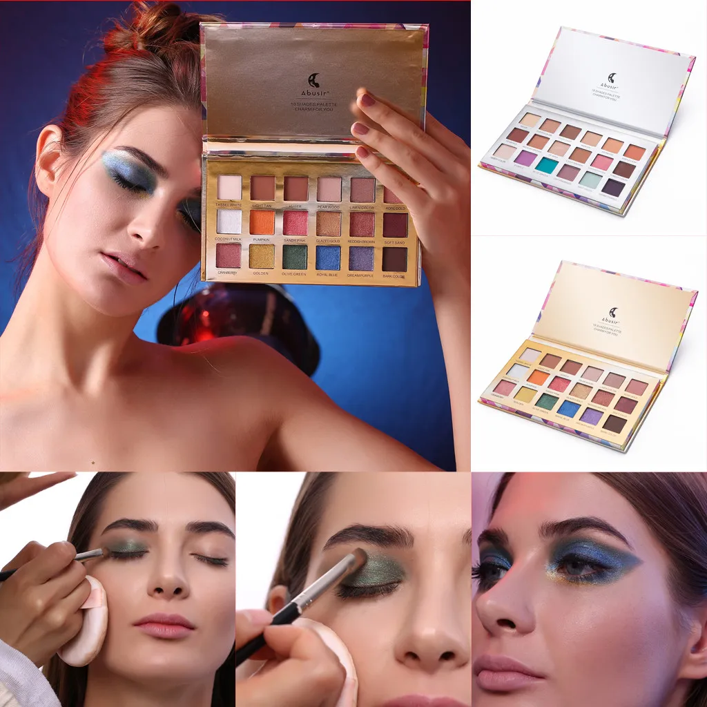 Дропшиппинг 18 цветов тени для век Алмазный макияж жемчуг металлик палитра