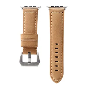 38-42 мм Horlogeband для Apple Wacth Band винтажный ремешок из натуральной кожи для Apple Watch серии 1 2 3 Смарт часы браслет - Цвет ремешка: MS-khaki